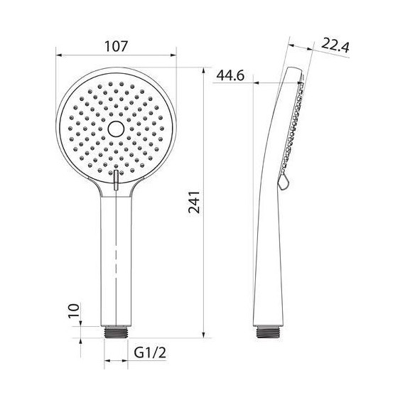 Ручной душ Iddis Ray RAY3F0Bi18, чёрный матовый - фото 5