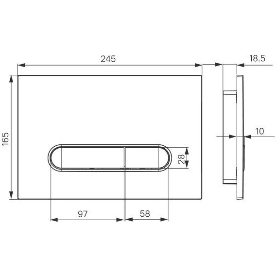 Кнопка смыва Iddis Unifix UNI01WCi77, белый матовый - фото 4