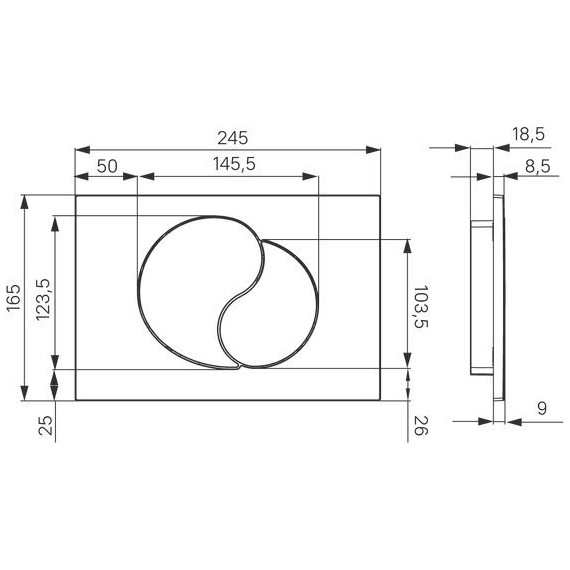 Кнопка смыва Iddis Unifix UNI02MWi77, белый матовый - фото 4