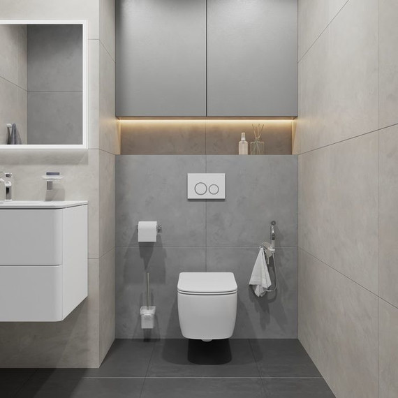 Кнопка смыва Iddis Unifix UNI03WCi77, белый матовый - фото 2