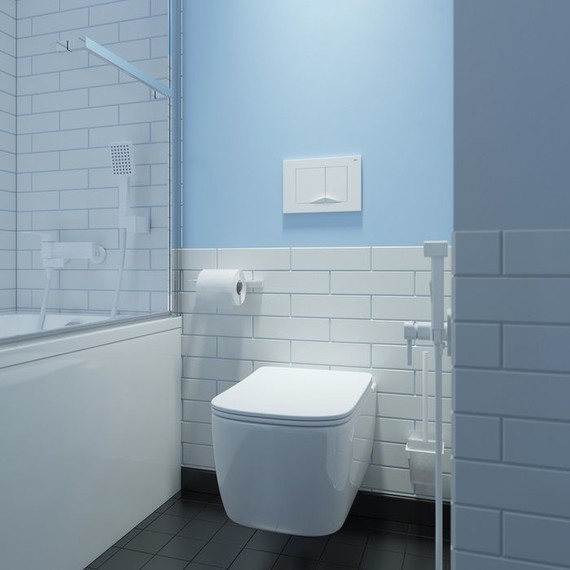 Кнопка смыва Iddis Unifix UNI05MWi77, белый матовый - фото 2