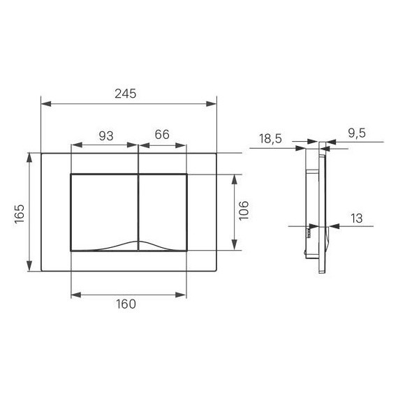 Кнопка смыва Iddis Unifix UNI05MWi77, белый матовый - фото 5