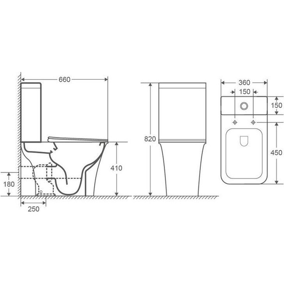 Унитаз-компакт безободковый Azario Avero AZ-1213A с крышкой микролифт - фото 3