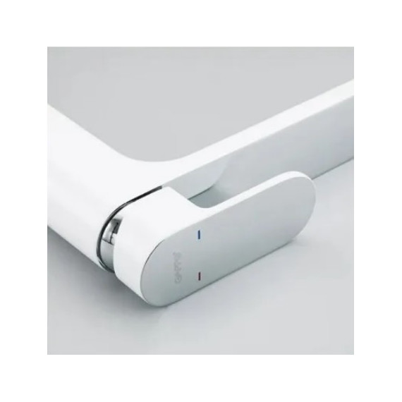 Смеситель для раковины высокий Gappo G1083-82, белый/хром - фото 4