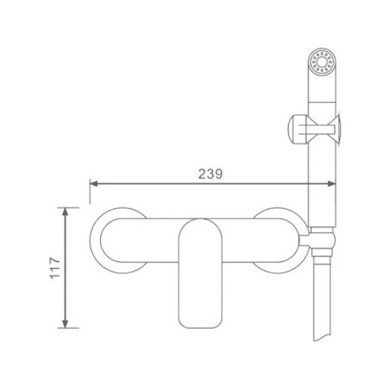 Набор для гигиенического душа Gappo Noar G2048-8, белый/хром - фото, картинка 9 Набор для гигиенического душа Gappo Noar G2048-8, белый/хром - фото 9