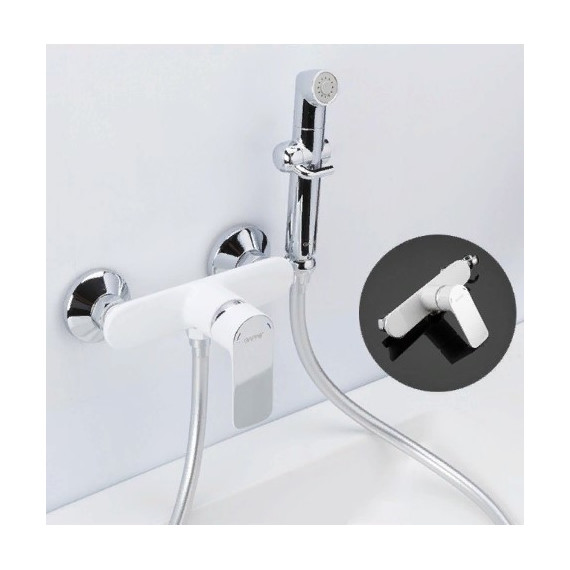 Набор для гигиенического душа Gappo Noar G2048-8, белый/хром - фото, картинка 2 Набор для гигиенического душа Gappo Noar G2048-8, белый/хром - фото 2