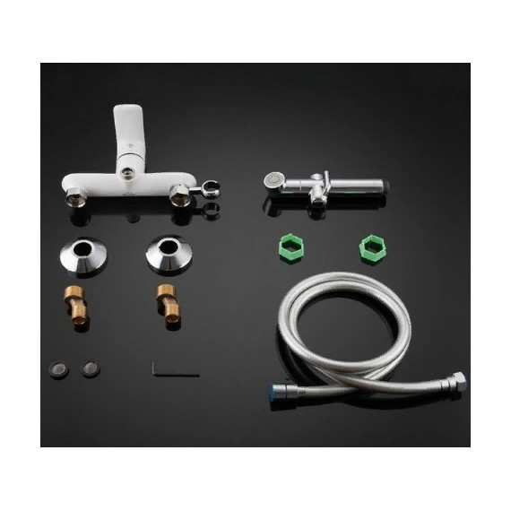 Набор для гигиенического душа Gappo Noar G2048-8, белый/хром - фото, картинка 6 Набор для гигиенического душа Gappo Noar G2048-8, белый/хром - фото 6