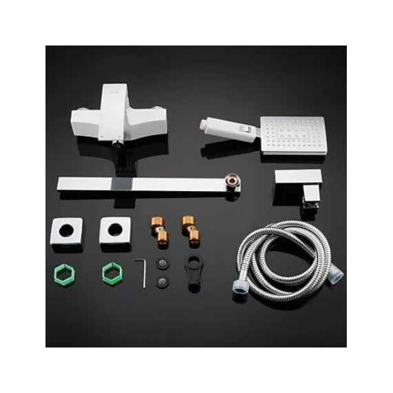 Смеситель для ванны с душевым гарнитуром Gappo Jacob G2207-7, белый/хром - фото 9