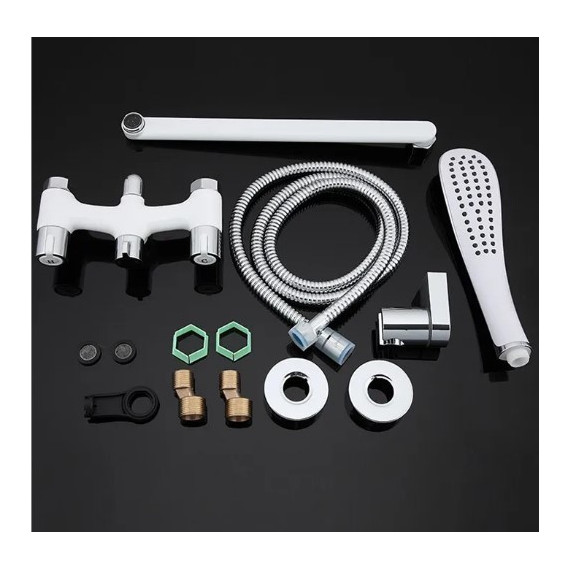 Смеситель для ванны с душевым гарнитуром Gappo Stella, белый/хром - фото, картинка 9 Смеситель для ванны с душевым гарнитуром Gappo Stella, белый/хром - фото 9