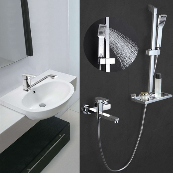 Набор смесителей 3 в 1 для ванны Gappo G2898 - фото 2