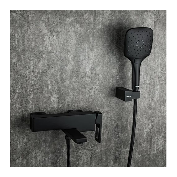 Смеситель для ванны с гарнитуром Gappo G3217-6, черный - фото, картинка 2 Смеситель для ванны с гарнитуром Gappo G3217-6, черный - фото 2