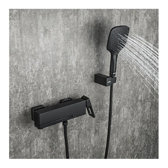 Смеситель для ванны с гарнитуром Gappo G3217-6, черный - фото, картинка 3 Смеситель для ванны с гарнитуром Gappo G3217-6, черный - фото 3