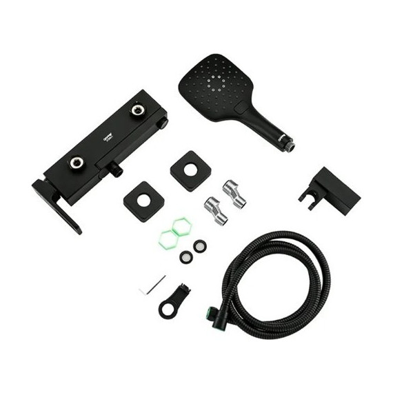 Смеситель для ванны с гарнитуром Gappo G3217-6, черный - фото, картинка 9 Смеситель для ванны с гарнитуром Gappo G3217-6, черный - фото 9