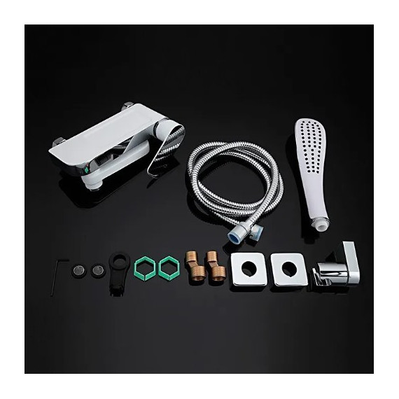 Смеситель для ванны с душевым гарнитуром Gappo G3248, белый/хром - фото, картинка 10 Смеситель для ванны с душевым гарнитуром Gappo G3248, белый/хром - фото 10