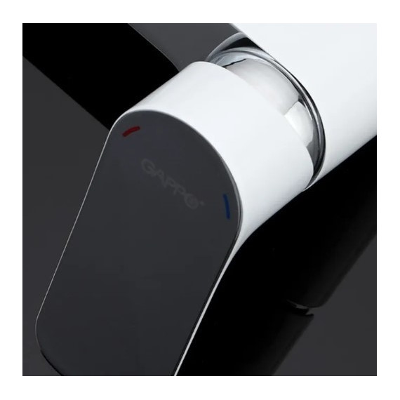 Смеситель для ванны с душевым гарнитуром Gappo G3248, белый/хром - фото, картинка 7 Смеситель для ванны с душевым гарнитуром Gappo G3248, белый/хром - фото 7