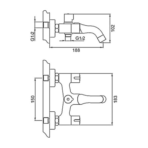 Смеситель для ванны с душевым гарнитуром Gappo Stella G3249, белый/хром - фото, картинка 11 Смеситель для ванны с душевым гарнитуром Gappo Stella G3249, белый/хром - фото 11