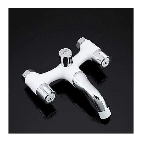 Смеситель для ванны с душевым гарнитуром Gappo Stella G3249, белый/хром - фото, картинка 5 Смеситель для ванны с душевым гарнитуром Gappo Stella G3249, белый/хром - фото 5