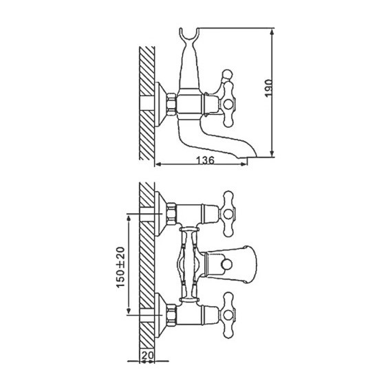 Смеситель для ванны с душевым гарнитуром Gappo Sofia G3263-4, бронза - фото, картинка 11 Смеситель для ванны с душевым гарнитуром Gappo Sofia G3263-4, бронза - фото 11