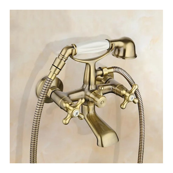 Смеситель для ванны с душевым гарнитуром Gappo Sofia G3263-4, бронза - фото, картинка 3 Смеситель для ванны с душевым гарнитуром Gappo Sofia G3263-4, бронза - фото 3