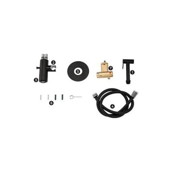 Набор для гигиенического душа Gappo G7288-6, черный - фото 8