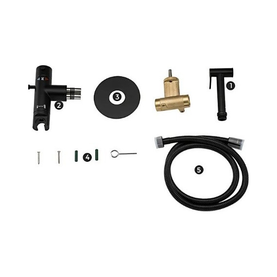 Набор для гигиенического душа с термостатом Gappo G7290-6, черный - фото, картинка 7 Набор для гигиенического душа с термостатом Gappo G7290-6, черный - фото 7