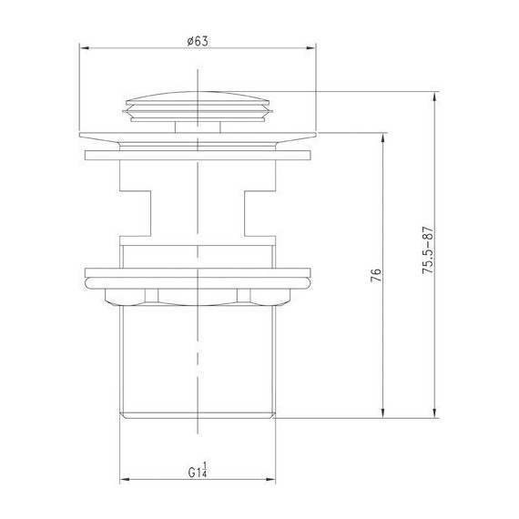 Донный клапан Iddis Slide SLIB000i88 (универсальный) чёрный - фото 3