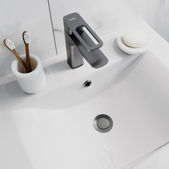 Донный клапан Iddis Slide SLIGM00i88 (универсальный) графитовый - фото 2