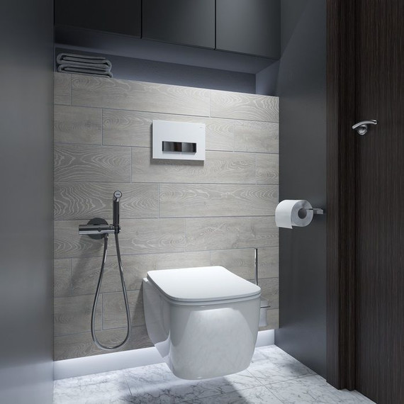 Кнопка смыва Iddis Uniglass UNG02WCi77, белое стекло - фото 2