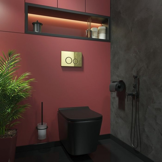 Кнопка смыва Iddis Unisteel UNS01GGi77, золото - фото 2