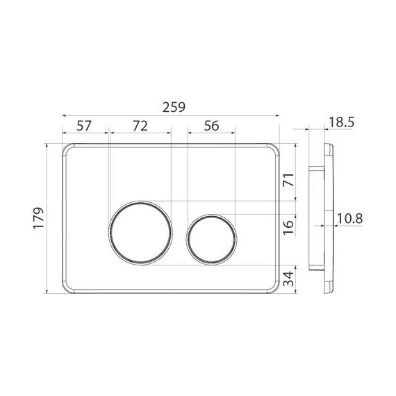 Кнопка смыва Iddis Unisteel UNS01GGi77, золото - фото 4