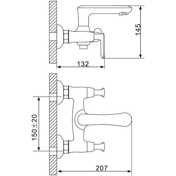 Смеситель для ванны с душевым гарнитуром Gappo Rapide G3012 - фото 2