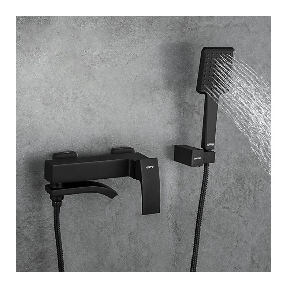 Смеситель для ванны с душевым гарнитуром Gappo G3207-6, черный - фото, картинка 2 Смеситель для ванны с душевым гарнитуром Gappo G3207-6, черный - фото 2