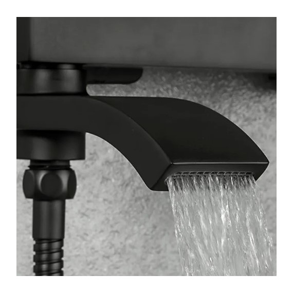 Смеситель для ванны с душевым гарнитуром Gappo G3207-6, черный - фото, картинка 3 Смеситель для ванны с душевым гарнитуром Gappo G3207-6, черный - фото 3