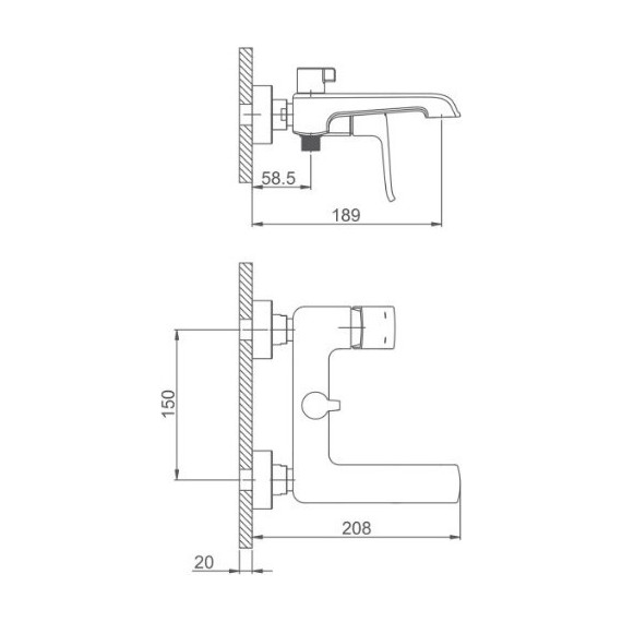 Смеситель для ванны с душевым гарнитуром Gappo Aventador G3250, черный/хром - фото 9