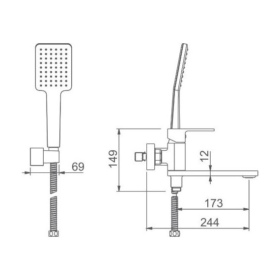 Смеситель для ванны с душевым гарнитуром Gappo G3283 - фото, картинка 8 Смеситель для ванны с душевым гарнитуром Gappo G3283 - фото 8