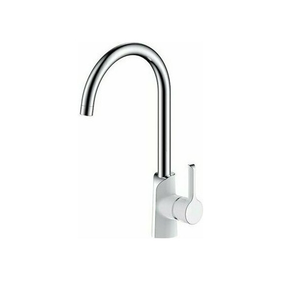 Смеситель для кухни Gappo G4003-8, белый/хром - фото 