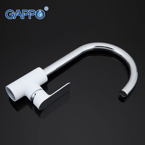 Смеситель для кухни Gappo Noar G4048, белый/хром - фото 4