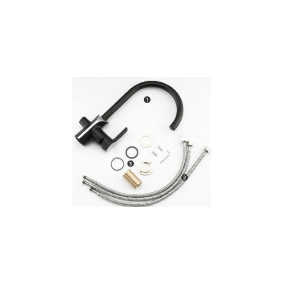 Смеситель для кухни Gappo G4303-6, черный/хром - фото 8