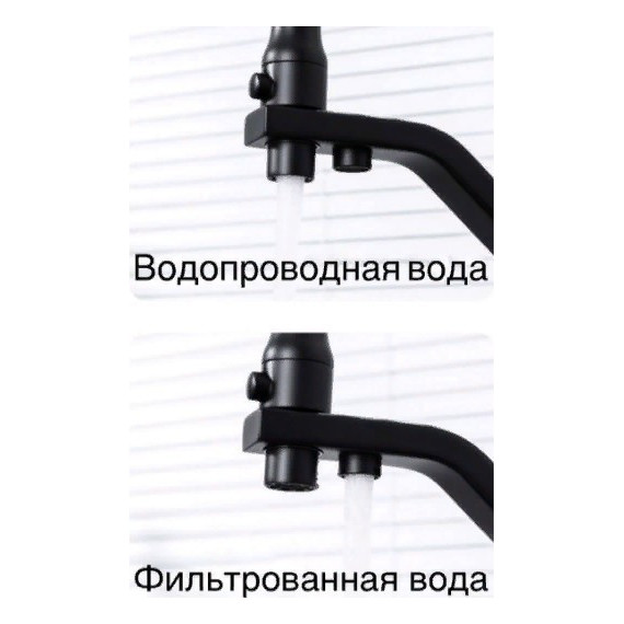 Смеситель для кухни Gappo G4317-6, черный - фото 6