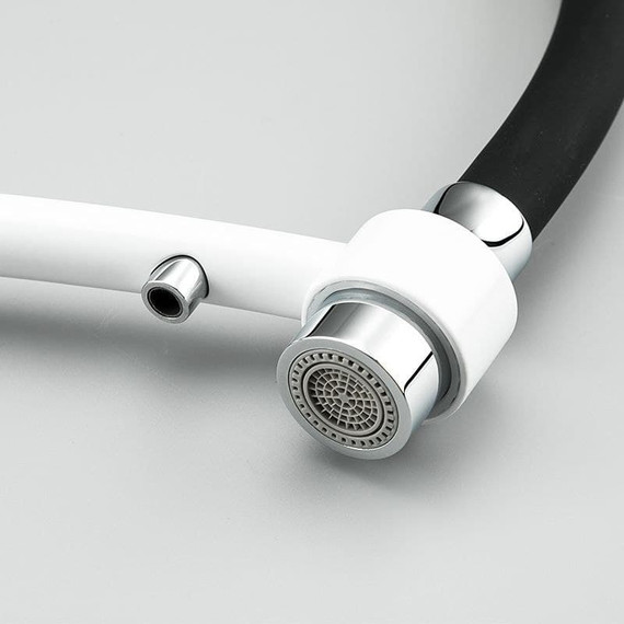 Смеситель для кухни Gappo G4348, белый/черный - фото 5