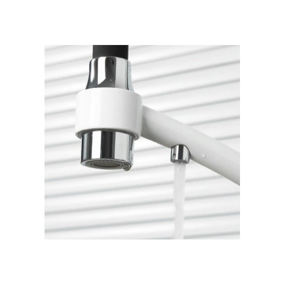 Смеситель для кухни Gappo G4348, белый/черный - фото 7