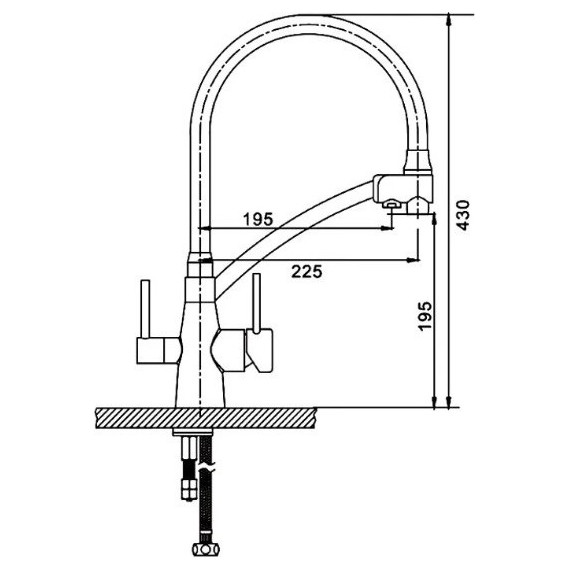 Смеситель для кухни Gappo G4398-1, черный/бронза - фото 8