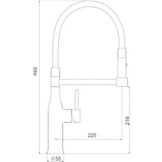 Смеситель для кухни Gappo G4398-55, серый/сатин - фото, картинка 9 Смеситель для кухни Gappo G4398-55, серый/сатин - фото 9