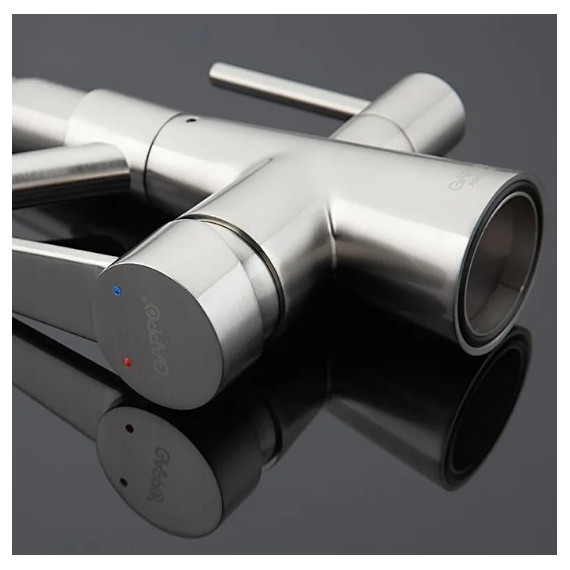 Смеситель для кухни Gappo G4398, серый/сатин - фото, картинка 7 Смеситель для кухни Gappo G4398, серый/сатин - фото 7