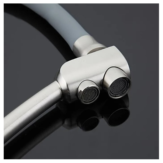 Смеситель для кухни Gappo G4398, серый/сатин - фото, картинка 8 Смеситель для кухни Gappo G4398, серый/сатин - фото 8