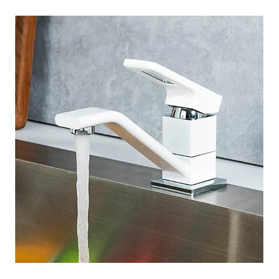 Смеситель для кухни Gappo G4517-8, белый/хром - фото 2