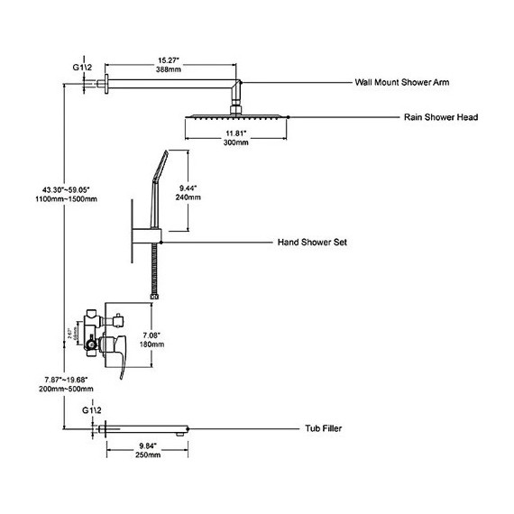 Душевая система для ванны Gappo G7102 - фото 10