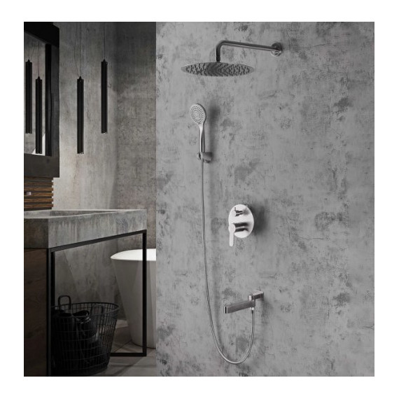 Душевая система для ванны Gappo G7199-30, сатин - фото, картинка 2 Душевая система для ванны Gappo G7199-30, сатин - фото 2