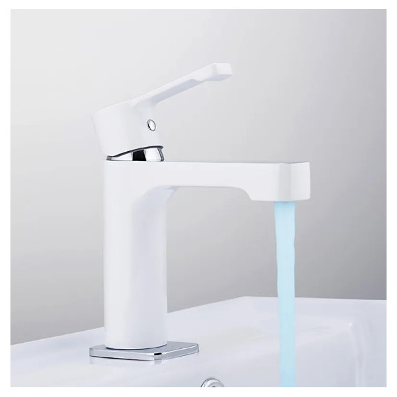 Смеситель для раковины Gappo Tomahawk G1002-8, белый/хром - фото 2