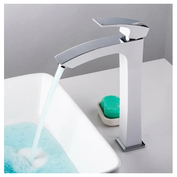 Смеситель для раковины высокий Gappo Jacob G1007-18, белый/хром - фото, картинка 2 Смеситель для раковины высокий Gappo Jacob G1007-18, белый/хром - фото 2